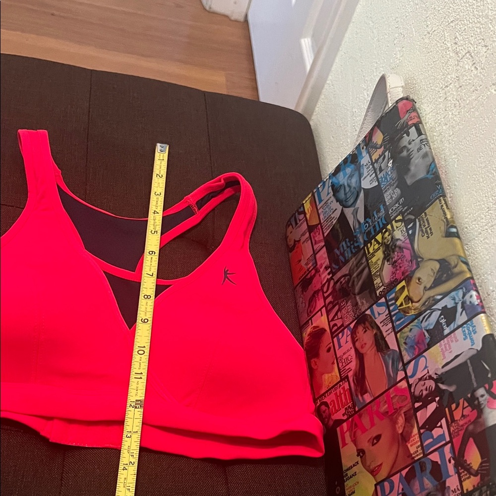 #1302=Women's Pink Sports Bra - Picture 5 of 10